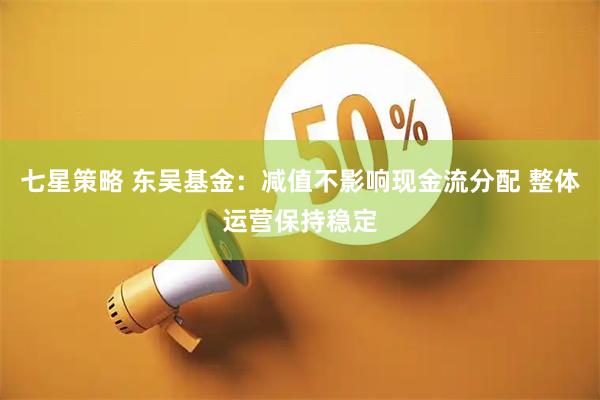 七星策略 东吴基金：减值不影响现金流分配 整体运营保持稳定